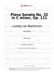 Noten, Akkorde Ludwig van Beethoven - Piano Sonata No. 32 in C minor, Op. 111