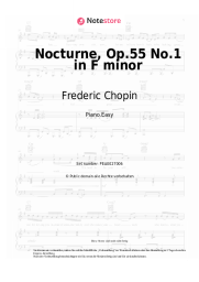 Noten, Akkorde Frederic Chopin - Nocturne, Op.55 No.1 in F minor