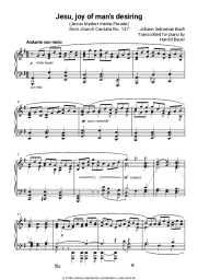 Noten, Akkorde Johann Sebastian Bach - Cantata BWV 147 – Jesu, Joy of Man's Desiring