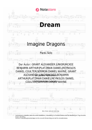Noten, Akkorde Imagine Dragons - Dream
