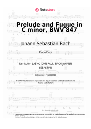 Noten, Akkorde Johann Sebastian Bach - Prelude and Fugue in C minor, BWV 847