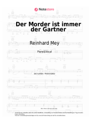Noten, Akkorde Reinhard Mey - Der Morder ist immer der Gartner