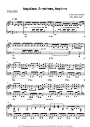 Noten, Akkorde Nena, Kim Wilde - Anyplace, Anywhere, Anytime