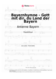 Noten, Akkorde Antenne Bayern - Bayernhymne - Gott mit dir, du Land der Bayern