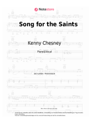 Noten, Akkorde Kenny Chesney - Song for the Saints