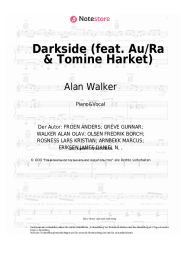 Noten, Akkorde Alan Walker - Darkside (feat. Au/Ra & Tomine Harket)