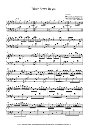 Noten, Akkorde Yiruma - River Flows In You