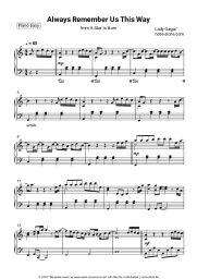 Noten, Akkorde Lady Gaga - Always Remember Us This Way