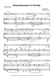 Noten, Akkorde Lady Gaga - Always Remember Us This Way