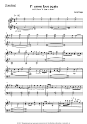 Noten, Akkorde Lady Gaga - I'll Never Love Again