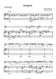 Noten, Akkorde Marie Wegener - Königlich