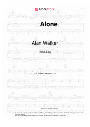 Noten, Akkorde Alan Walker - Alone