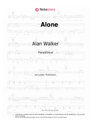 Noten, Akkorde Alan Walker - Alone