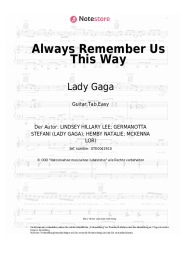 Noten, Akkorde Lady Gaga - Always Remember Us This Way