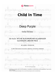 Noten, Akkorde Deep Purple - Child In Time