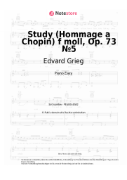 Noten, Akkorde Edvard Grieg - Study (Hommage a Chopin) f moll, Op. 73 №5