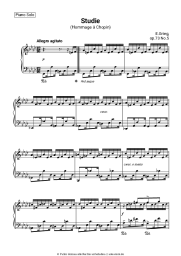 Noten, Akkorde Edvard Grieg - Study (Hommage a Chopin) f moll, Op. 73 №5