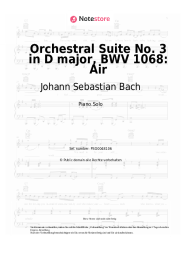 Noten, Akkorde Johann Sebastian Bach - Orchestral Suite No. 3 in D major, BWV 1068: Air
