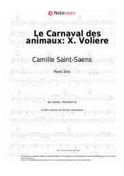 Noten, Akkorde Camille Saint-Saens - Le Carnaval des animaux: X. Voliere
