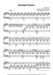 Noten, Akkorde Ludwig van Beethoven - Piano Sonata No. 14 in C♯ minor Quasi una fantasia (Moonlight Sonata) Part 1