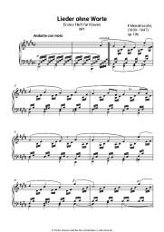 undefined Felix Mendelssohn - Lieder ohne Worte, Op.19b: No.1 Andante con moto