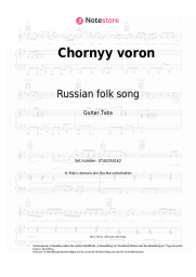 Noten, Akkorde Russian folk song - Chornyy voron