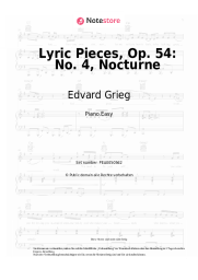 Noten, Akkorde Edvard Grieg - Lyric Pieces, op.54. No. 4 Notturno