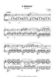 Noten, Akkorde Edvard Grieg - Lyric Pieces, op.54. No. 4 Notturno