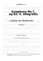 Noten, Akkorde Ludwig van Beethoven - Symphony No.7, op.92: II. Allegretto