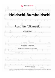 Noten, Akkorde Austrian folk music, German folk song - Heidschi Bumbeidschi