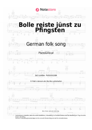 undefined German folk song - Bolle reiste jünst zu Pfingsten