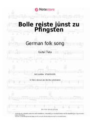 undefined German folk song - Bolle reiste jünst zu Pfingsten