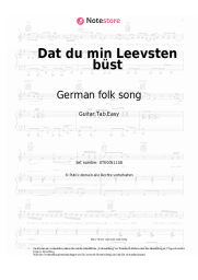 undefined German folk song - Dat du min Leevsten büst