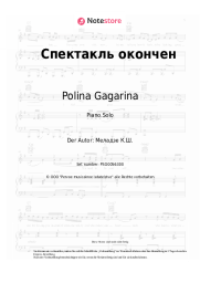 Noten, Akkorde Polina Gagarina - Спектакль окончен