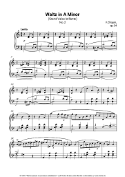 Noten, Akkorde Frederic Chopin - Waltz in A minor, Op. 34 No. 2