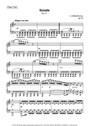 Noten, Akkorde Ludwig van Beethoven - Piano Sonata No. 21 in C major, Op. 53