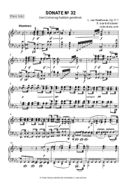 Noten, Akkorde Ludwig van Beethoven - Piano Sonata No. 32 in C minor, Op. 111