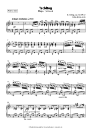 Noten, Akkorde Edvard Grieg - Edvard Grieg - Lyric Pieces, op.54. No. 3 March of the Dwarfs