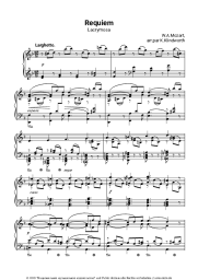 Noten, Akkorde Wolfgang Amadeus Mozart - Requiem: Lacrimosa in D Minor, K.626