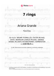 Noten, Akkorde Ariana Grande -  7 rings