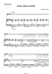 Noten, Akkorde Helene Fischer - Genau dieses Gefühl