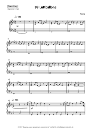 Noten, Akkorde Nena - 99 Luftballons