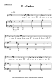 Noten, Akkorde Nena - 99 Luftballons